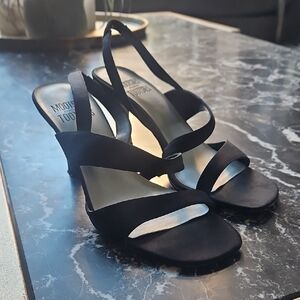 Mootsies Tootsies Black Strappy Heels